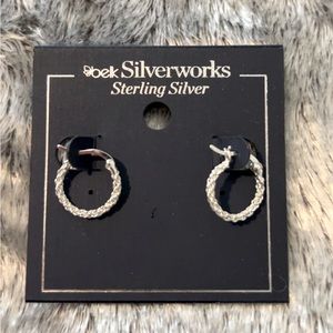 Sterling silver huggie earrings